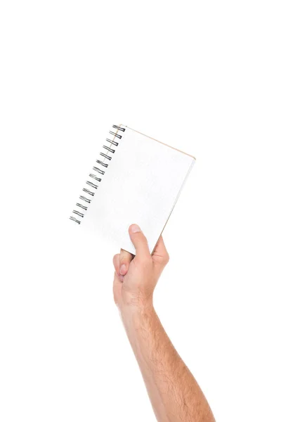 Notebook i hand — Stockfoto