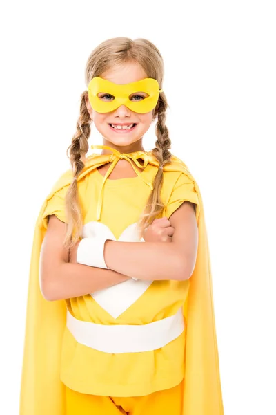 Superhero girl with crossed arms — Stock Photo, Image