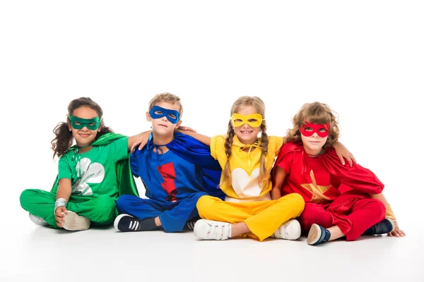 Kids in superhero costumes — Stock Photo, Image