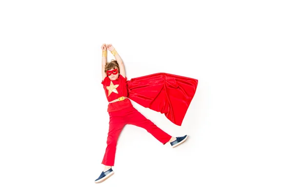 Flying superhero boy — Free Stock Photo