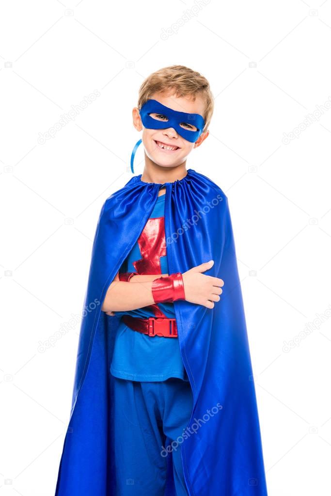 Fotos de Superhéroe chico con capa azul - Imagen de © AllaSerebrina  #163936726