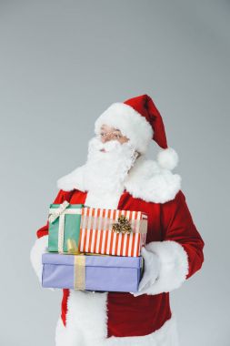 Noel Baba hediye kutuları ile