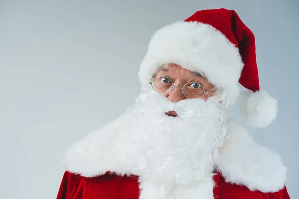 Santa claus in hat and eyeglasses — Stock Photo, Image