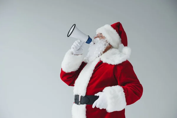 Santa Claus con megáfono — Foto de Stock