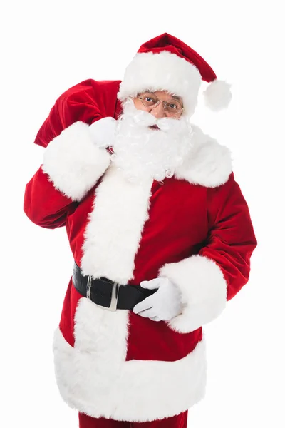 Santa claus with bag — Stock Photo, Image