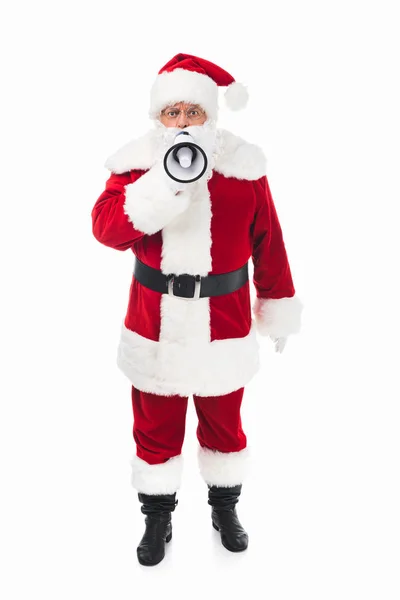 Santa claus with megaphone — Free Stock Photo