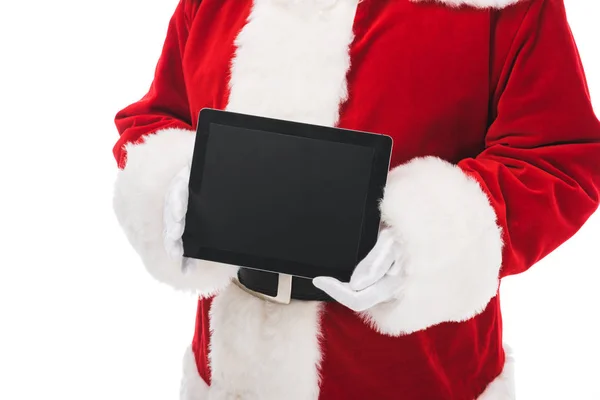 Santa claus with digital tablet — Free Stock Photo