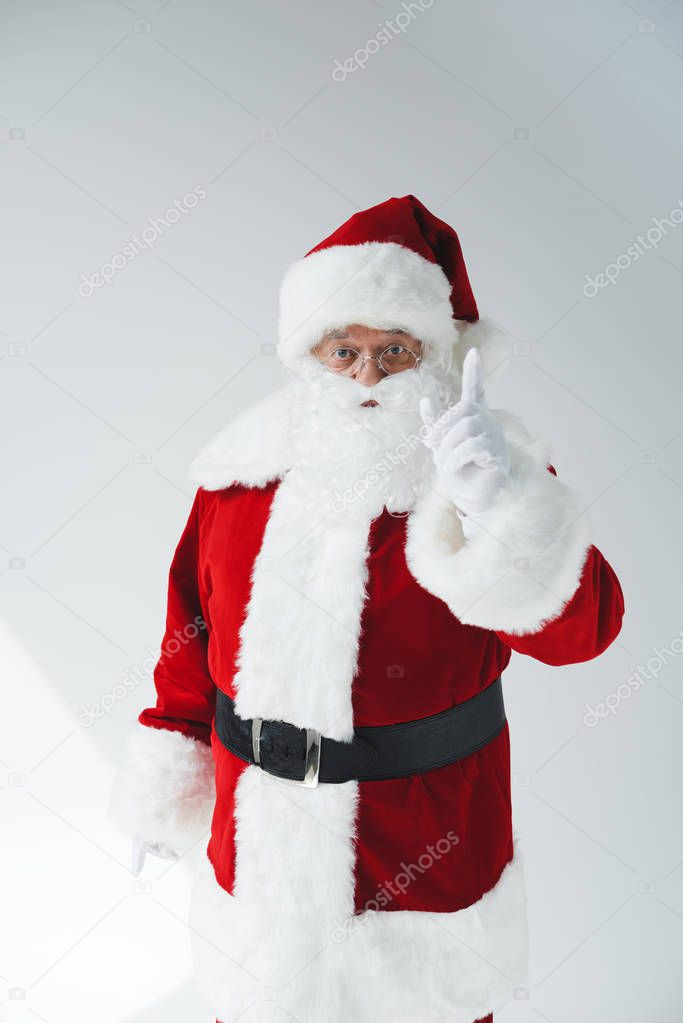 santa claus pointing with finger 