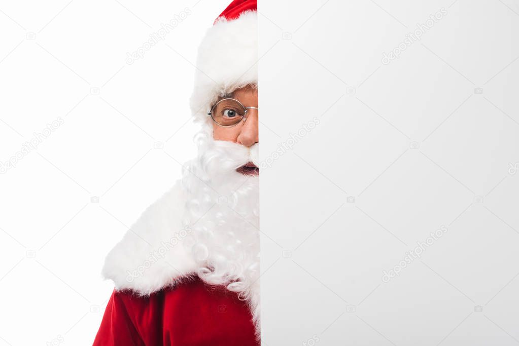 santa claus with blank card