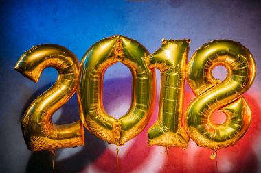 Altın 2018 işaret balonları