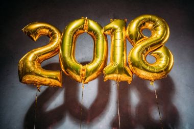 Altın 2018 işaret balonları