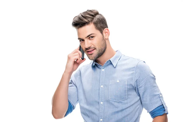 Hombre hablando por teléfono — Foto de Stock