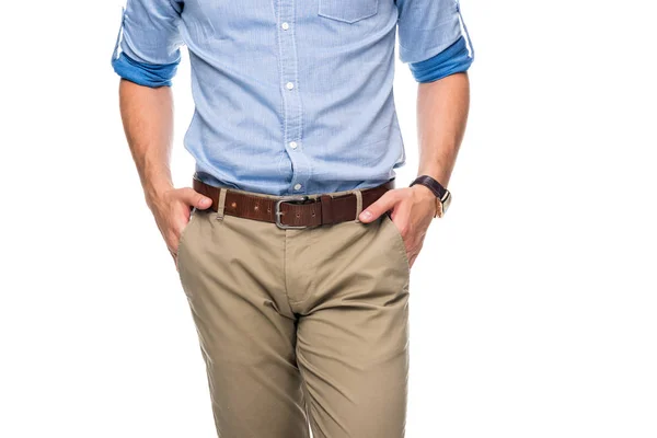 Man with hands in pockets — Stock Photo, Image