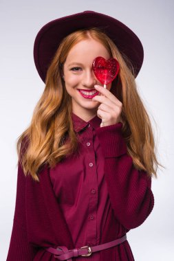 mutlu lolipop kızla