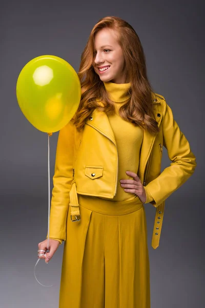 Fashionable pige med ballon - Stock-foto