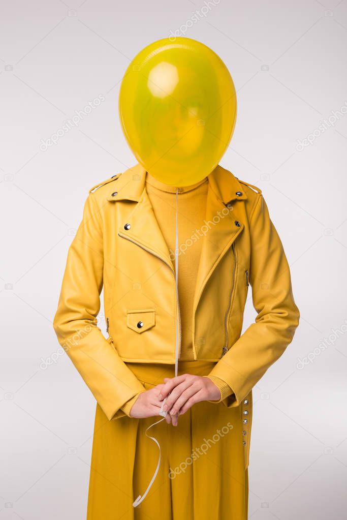fashionable girl with balloon