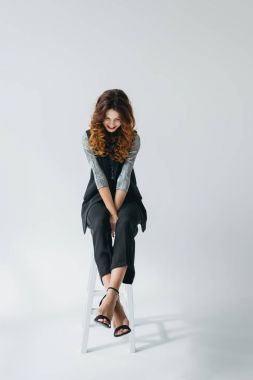 moda çekimi üzerinde model 