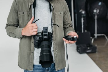 fotoğrafçı kamera ve ışık ölçer