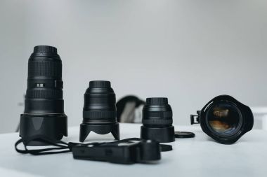 lenses and light meter  clipart
