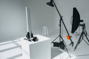digital equipment in photo studio