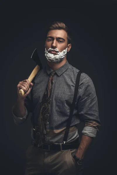 Man holding axe — Stock Photo, Image