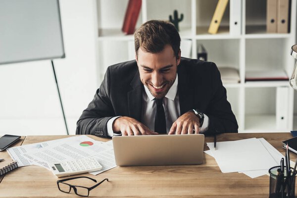 businessman working with laptop