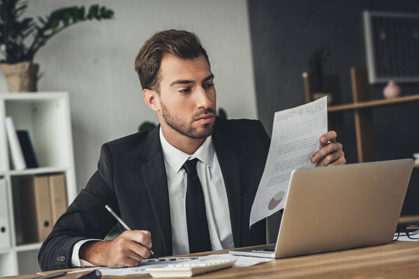 businessman working with documents