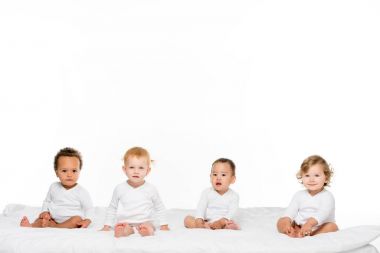 multiethnic toddler boys and girls clipart