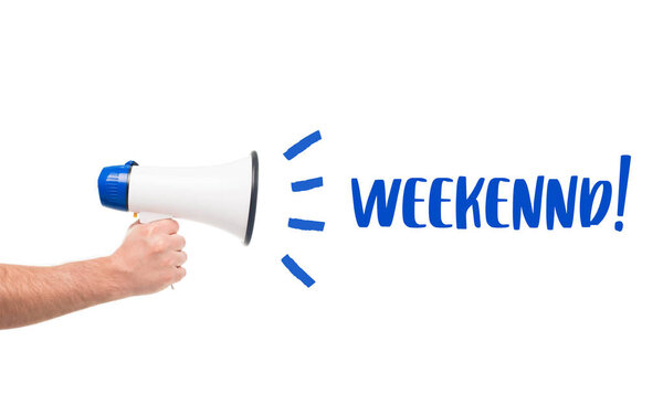 Человек, держащий мегафон
