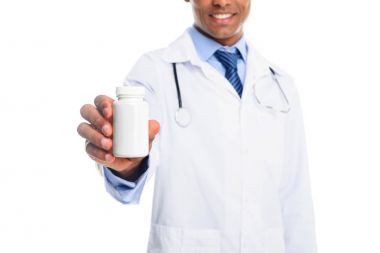 Doktor hap şişesi ile