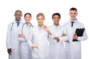 multiethnic doctors clipart