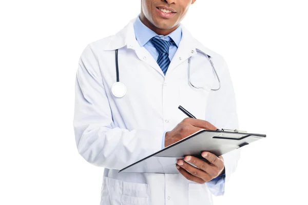 Medico scrittura diagnosi — Foto Stock