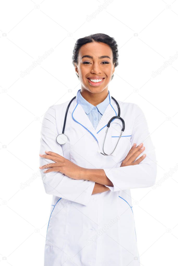 smiling african american doctor