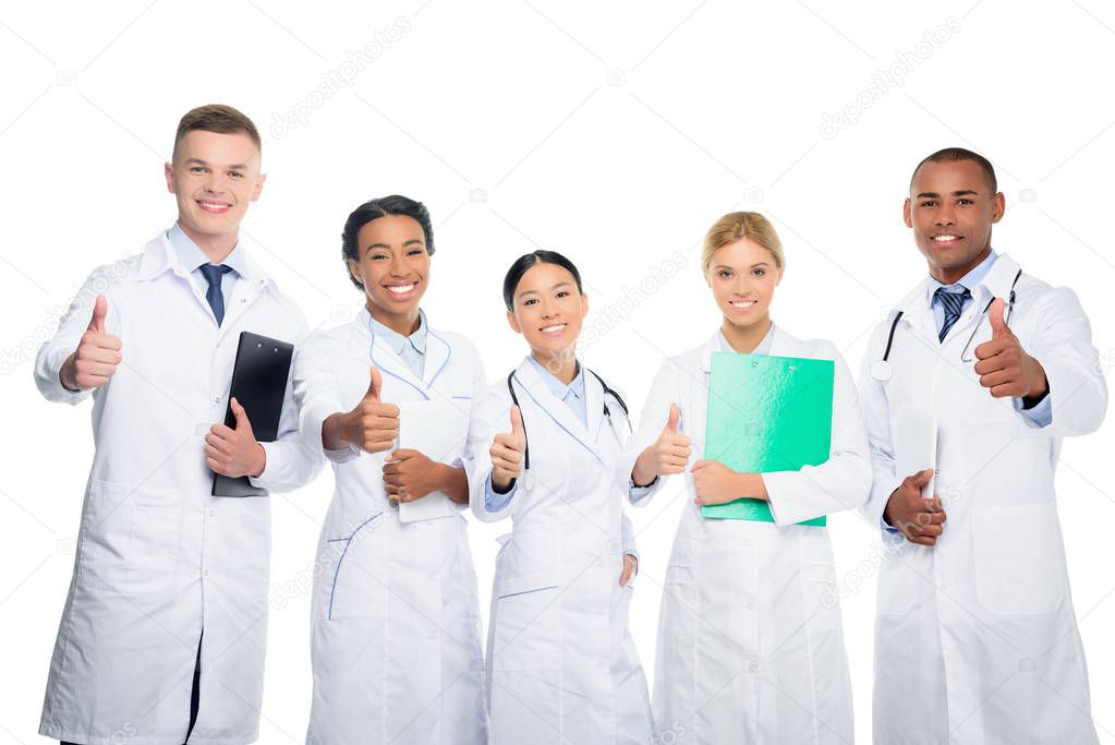 doctors with thumbs up