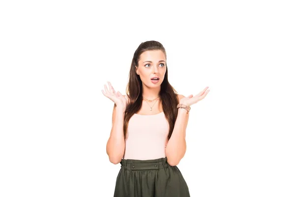 Shocked young woman — Free Stock Photo