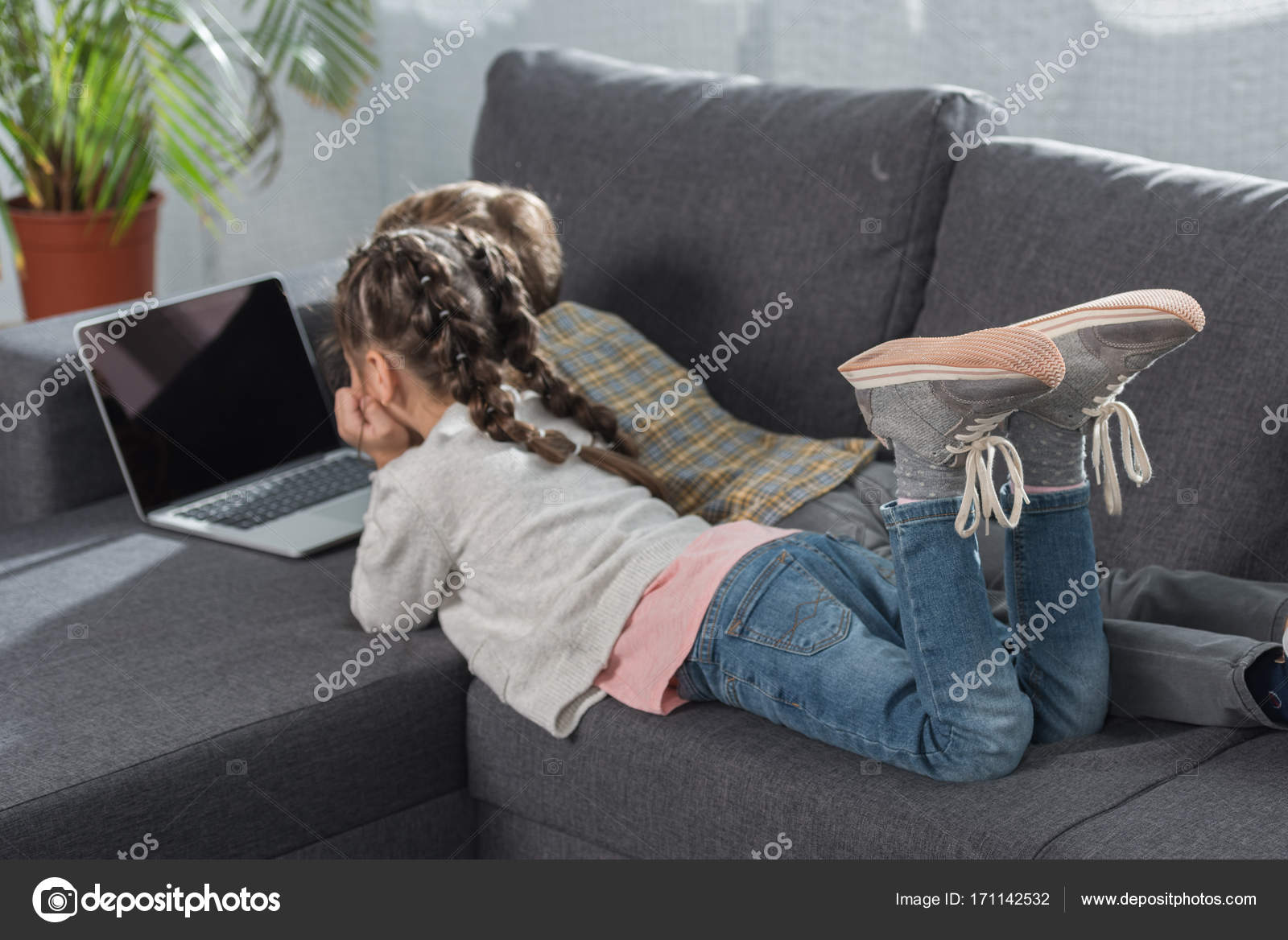 sofa with kids