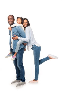 mutlu bir Afro-Amerikan Aile