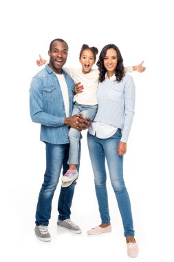 mutlu bir Afro-Amerikan Aile