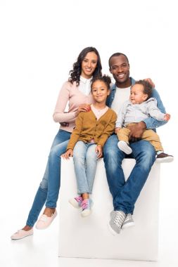 mutlu bir Afro-Amerikan Aile