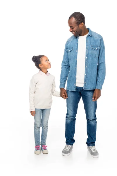 Father and daughter holding hands — Stock Photo, Image