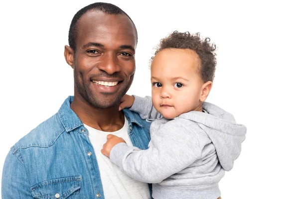 Afro-americano padre con pequeño niño — Foto de Stock