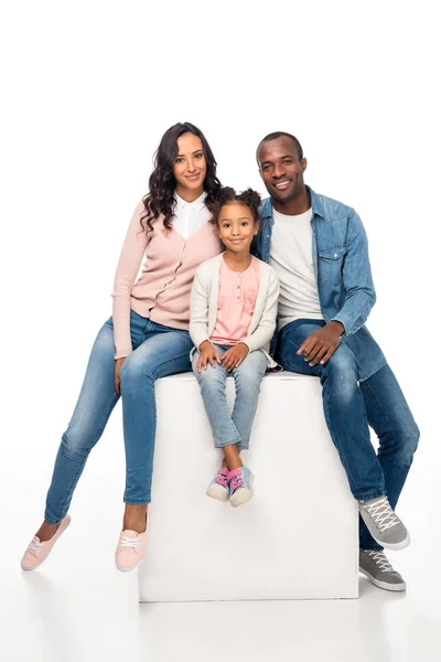 Familia afroamericana feliz — Foto de Stock