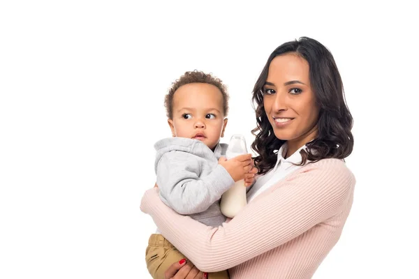 African american mother and son Stock Image