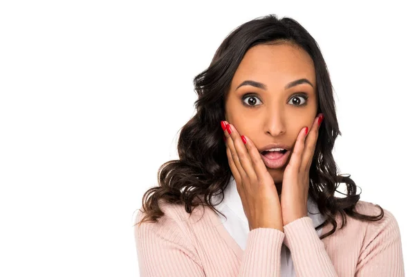 Shocked african american woman — Stock Photo, Image