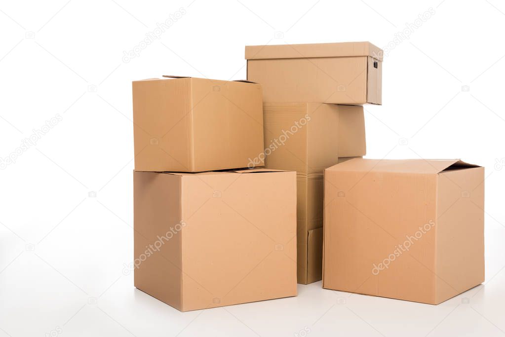 cardboard boxes