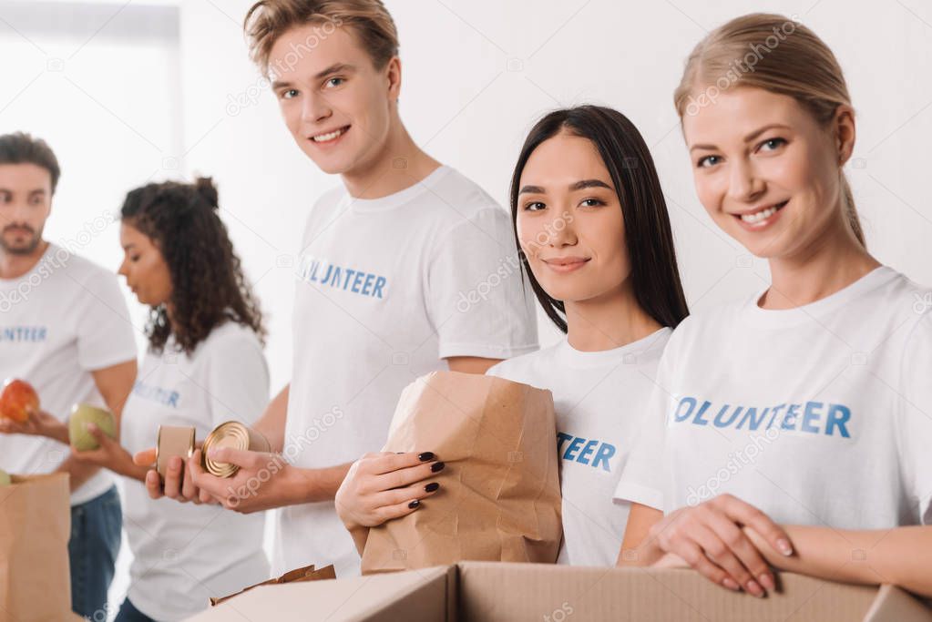 group of multiethnic volunteers