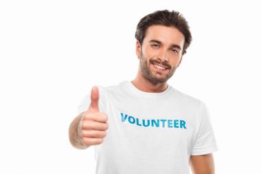 volunteer showing thumb up clipart