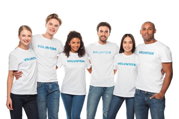 multiethnic group of volunteers