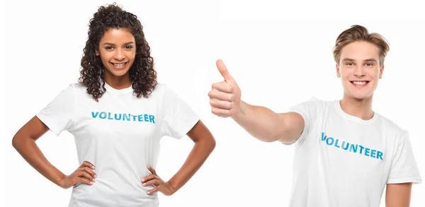 Couple of young volunteers — Stock Photo, Image