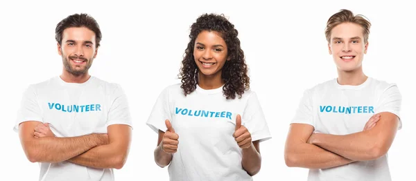 stock image group of young volunteers